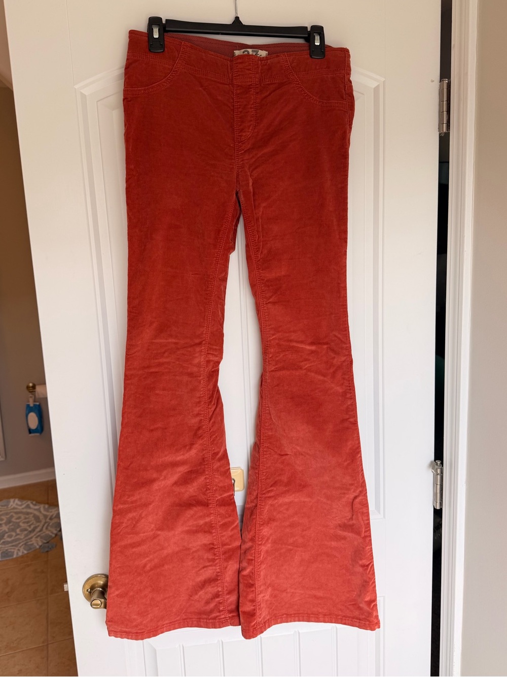 Free People Rust Corduroy Flare Jeans